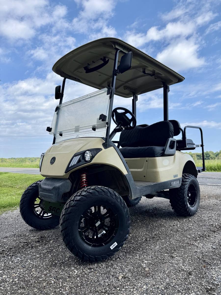 2020 Lifted Tan Yamaha Drive2 EFI Golf Cart – Sold
