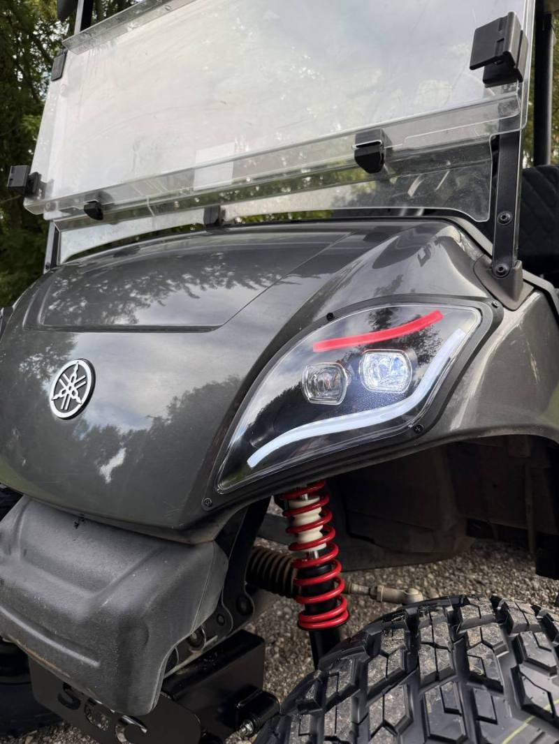 LED golf cart headlight from a street light kit